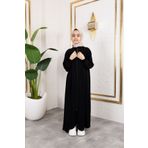 KADEEM BAĞCIKLI PİLELİ ÇOCUK FERACE & Siyah