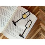 Kadeh Kitap Ayracı - Siyah - Altın