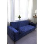 Kadife 3 Kişilik Koltuk Örtüsü Leke Tutmaz Esnek Solma Yapmaz Parlak Kadife Koltuk Kılıfı - 180 x 230 cm - Lacivert