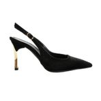 Kadife Altın Topuklu Stiletto – Şık Abiye Kadın Ayakkabı (Siyah Kadife, EU Ayakkabı Beden Sistemi, Yetişkin, Kadın, Sayısal, Orta, 36)