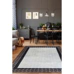 Kadife Dokulu, Lastikli, Sünger Apreli, Kaymaz Taban, Yıkanabilir Modern Desenlerde Halı Örtüsü - 6 M2 - Kahve - Bej - 200 x 300 cm