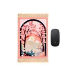 Kadife Halı Mouse Pad | Bohem Tarzı Tasarım Dokuma Halı Mousepad Ofis Dekoru için Fare Altlığı | Masa Fare Altlığı 21,8 cm x 30,0 cm Küçük Fare Koruyucu (Somon)