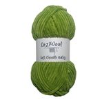 Kadife İp, 5'li Paket 5x100 Gr. 120 Mt., Soft Chenille Bulky%100 Mikro Polyester, Amigurumi, Oyuncak, Bebek Battaniyesi, Yumuşak, Lüks & Canlı Renkler, 1031-Fıstık Yeşil