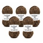 Kadife İp, 5'li Paket 5x100 Gr. 120 Mt., Soft Chenille Bulky%100 Mikro Polyester, Amigurumi, Oyuncak, Bebek Battaniyesi, Yumuşak, Lüks & Canlı Renkler, 1045-Çikolata