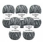 Kadife İp, 5'li Paket 5x100 Gr. 120 Mt., Soft Chenille Bulky%100 Mikro Polyester, Amigurumi, Oyuncak, Bebek Battaniyesi, Yumuşak, Lüks & Canlı Renkler, 1049-Koyu Gri