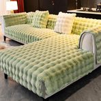 Kadife Kanepe Örtüsü Üç Boyutlu Kalınlaştırılmış Sıcak Oturma Odası Kanepe Minderi Kaymaz Masaj Peluş Kanepe Sırt Minderi, yeşil, 70x150cm 1 adet