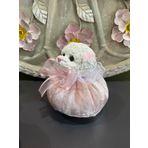 Kadife Köpekli Kapı Stoperi (pembe)