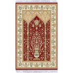 Kadife Lüks Seccade Keten Astarlı Namazlık 70x120 cm - Açık Kahverengi