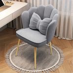 Kadife makyaj makyaj sandalye tabure ile arkalıklı modern minimalist kompakt yastıklı koltuk koltuk tuvalet masası veya ev masası