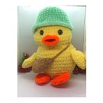 Kadife Postacı Çantalı Ördek Amigurumi Oyuncak Handmade (22cm)