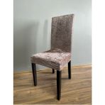 Kadife Sandalye Kılıfı,sandalye Örtüsü, Lastıkli, Standart 1 Adet Kadife Sandalye Kılıfı - 35 x 55 cm - Kahve