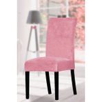 Kadife Sandalye Kılıfı,sandalye Örtüsü, Lastıkli, Standart 1 Adet Kadife Sandalye Kılıfı - 35 x 55 cm - Pembe