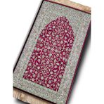 Kadife Seccade Çeyizlik Namazlık Keten Astarlı 70x120 cm - Bordo