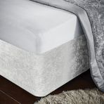 Kadife Yatak Çerçevesi Kılıfı, 200 x 150 x 50 cm - Yatak Eteği Örtüsü Yükseklik 35-45 cm, Genişlik 150-160 cm, Uzunluk 200-210 cm - Tamamen Elastik Saçaklı Çarşaf Etek Kılıfı