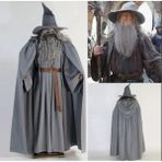 KADIKÖY KOSTÜM Yetişkin Gandalf Hobbit Kostüm - Gri