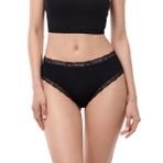 Kadın 2’li Paket Ultra Yumuşak Micro Modal Dantelli Slip Külot 700 (Siyah, XL)