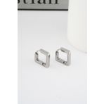 Kadın 316 L Paslanmaz Çelik 1,6 cm Kare Model Küpe