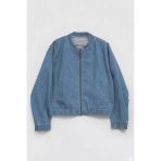 Kadın Açık Mavi Bomber Denim Ceket