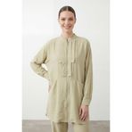 Kadın Aksesuar Detaylı Fermuarlı Tunik Pantolon Takım – 26S-14453TKS - MINT