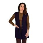Kadın Anne Mevsimlik Düğmeli Cepli Yelek BGL-ST04314 MÜRDÜM 44