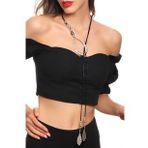 Kadın Antik Gümüş Kaplama Yaprak Charmlı Dolama Model Tasarım İp Kolye