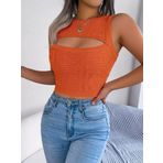 Kadın Askılı Bisiklet Yaka Güpüs Dekolteli Triko Crop Bluz