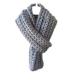 Kadın Atkı Yünlü El Örgüsü Mora Knit