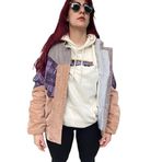 Kadın Aztek Unisex Retro Bomber Oversize Desenli Vintage Ceket Tkdk4
