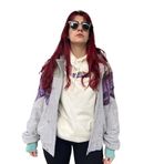 Kadın Aztek Unisex Retro Bomber Oversize Desenli Vintage Ceket YMEG4