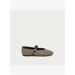 Kadın Babet 69R3 Frau TWO-TONE RAFFIA BALLET FLATS