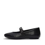 Kadın Babet AAF-090 FitFlop DELICATO Snake Mary Janes All Black