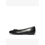 Kadın Babet E3E-001 FitFlop DELICATO GLITZ-BOW LEATHER BALLET Black