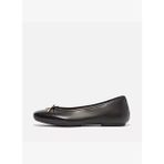 Kadın Babet HX8-001 FitFlop DELICATO Bow Soft Leather Ballet Flats BLACK