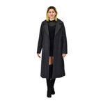 Kadın Balık Sırtı Uzun Kaşe Kaban BGL-ST04116 FÜME XL