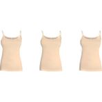 Kadın Bambu Ip Askılı Atlet 3'lü Paket 1521 - XL - Ten