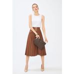 Kadın Basic Clutch Çanta Monogram Desenli Kahverengi 214002 Kahverengi-std