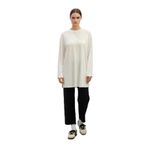 Kadın Basic Uzun Kollu Salaş Tunik-40017 - ECRU
