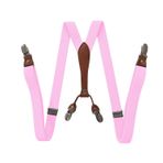 Kadın basit 2.5cm geniş elastik jartiyer 4 klip gevşek elastik jartiyer tüm maç gömlek kot rahat jartiyer, Bayanlar - Pembe, Tek Beden