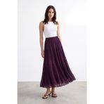 Kadın Beli Lastikli Piliseli Maxi Etek – 18306 ETK - DAMSON