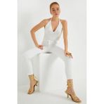 Kadın Beyaz Dar Paça Skinny Pantolon - 36