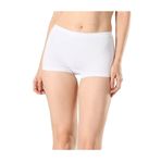 Kadın Beyaz Dikişsiz İn Yapmaz Boxer Külot (Beyaz/S/M)