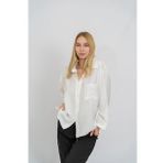 Kadın Beyaz Keten Oversize Gömlek