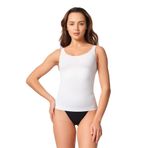 Kadın Beyaz Toparlayıcı Dikişsiz Atlet Korse, 2XL, B5025MI-19804IGP27191558