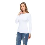 Kadın Beyaz Uzun Kollu Body., Beyaz, L, flAH-KOTAUKOL60235