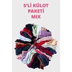 Kadın Bikini Külot Brezilya Külot Tanga Külot Karma Paket 5'li - Çok Renkli