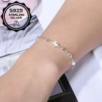 Kadın Bileklik Heart Chain Kadın Bileklik 925 Ayar Gümüş Zincir Kalpli Sade Şık