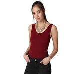 Kadın Bisiklet Yaka Alttan Çıtçıtlı Body Bordo 38