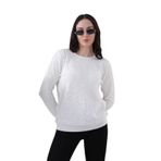Kadın Bisiklet Yaka Büzgülü Kazak 12833 BGL-ST04228 BEYAZ M/L