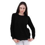 Kadın Bisiklet Yaka Büzgülü Kazak 12833 BGL-ST04228 SİYAH M/L