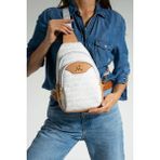 Kadın Body Bag Göğüs Çantası Vegan Deri 27*17 cm Günlük Kullanıma Uygun Suni Deri Badybag - 27 x 17 cm - Beyaz